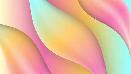 Fluid style wallpaper or abstract colorful flow shapes background 3D elements.