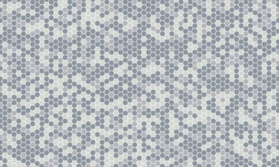 Mirror silver honeycomb tiles. Abstract mosaic geometry pattern. Hexagon minimal mirror background of honeycomb for modern cover, ad baner, web. Vector silver mosaic background.