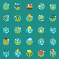 Canvas Print - collection of eco icons