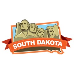 Canvas Print - map of south dakota