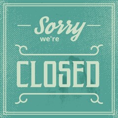 Canvas Print - sorry we're closed wallpaper