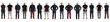 © curto - rear view of a man in various outfits on white background,