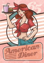 Sticker - American diner