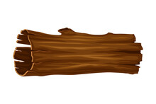 Old And Hollow Log With Bark As Forest Element Vector Illustration
