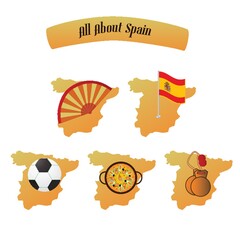 Poster - set of spain icons