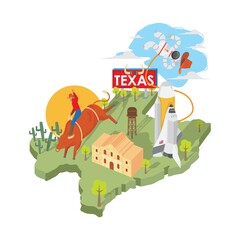 Sticker - texas state map