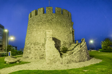 Canvas Print - The main symbol of Torrevieja, the old Tower of the Moor originally built before 1320.