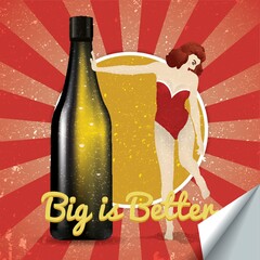 Canvas Print - big is better sticker