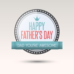 Wall Mural - happy father's day label