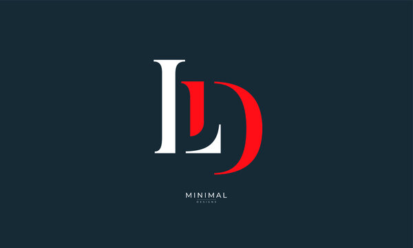 Alphabet letter icon logo LD