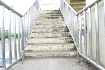 Overpass used for crossing roads, sidewalks used to cross roads.