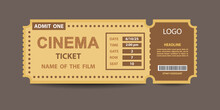 Yellow Cinema Ticket Stub