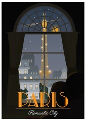 Sticker - paris poster