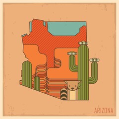 Poster - arizona state map