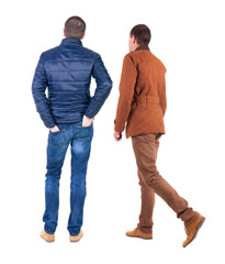 Poster - Back view of couple in winter jacket.