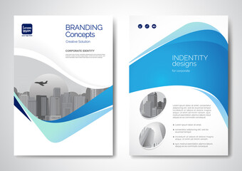 Wall Mural - template vector design for brochure, annualreport, magazine, poster, corporate presentation, portfol