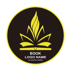 book icon, open book icon vector logo template