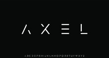 AXEL, Futuristic Modern Geometric Font