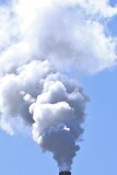 Fototapeta Tęcza - Smoke in the sky from polluting factory 