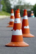
road or building cone on the roadway to restrict movement and the inability to park the car or for training athletes