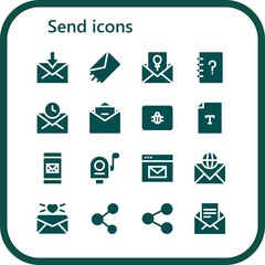 Sticker - send icon set