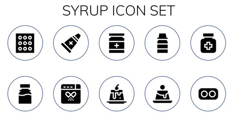 Poster - syrup icon set