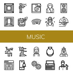 Sticker - Set of music icons