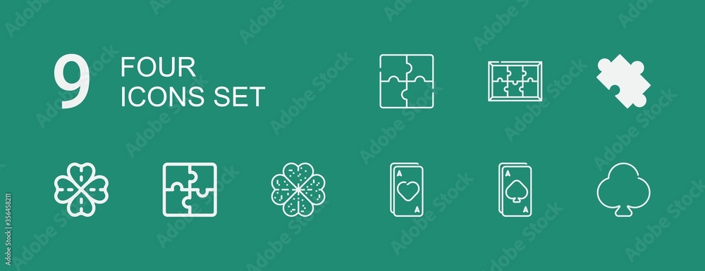 Editable 9 four icons for web and mobile Stock Vector | Adobe Stock