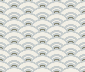  Japanese style retro vintage seamless pattern background elegant gray geometry cross scale curve wave