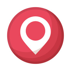 Canvas Print - pin pointer location isolated icon