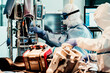 © Aparicio Febrer/ADDICTIVE STOCK - Group of professional doctors in protective uniform standing in ambulance car with equipment and preparing for patient transportation