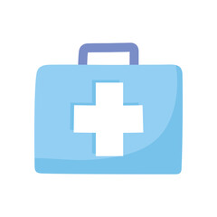 Canvas Print - medical kit first aid equipment isolated design icon