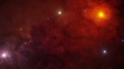 Wall Mural - Flying through nebula in outer space.