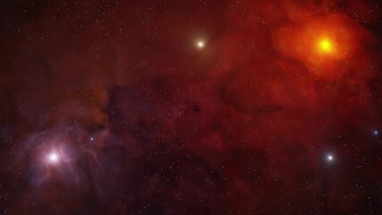 Wall Mural - Flying through nebula in outer space.