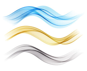 set of color abstract wave design element