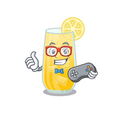 Wall Mural - Mascot design style of screwdriver cocktail gamer playing with controller