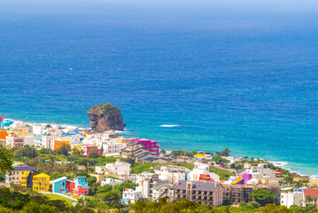 Aerial view of the street in kenting, taiwan