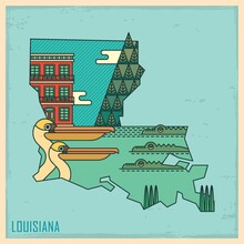 Louisiana State Map