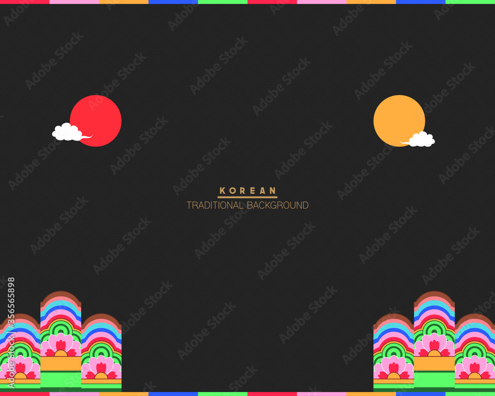 한국 전통 배경 벡터 Stock Vector | Adobe Stock
