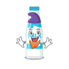 Canvas Print - An adorable cartoon design of bottle of milk as an Elf fairytale character