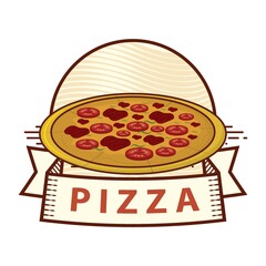 Canvas Print - pizza label