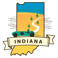 Wall Mural - indiana state map