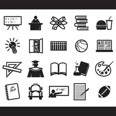 Wall Mural - collection of education icons