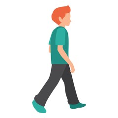 Sticker - boy walking