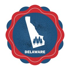 Poster - delaware state map