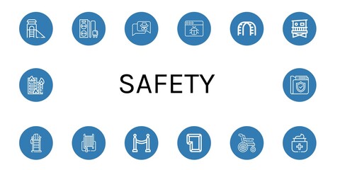 Canvas Print - safety icon set