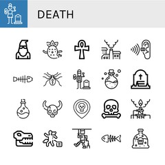 Canvas Print - Set of death icons