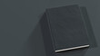 © Вадим Гусельников - Black leather notebook on a black background. 3d illustration