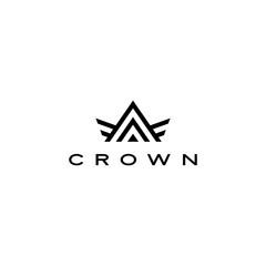 Wall Mural - crown logo vector icon illustration