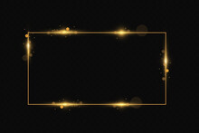 Vector Golden Frame With Light Effects